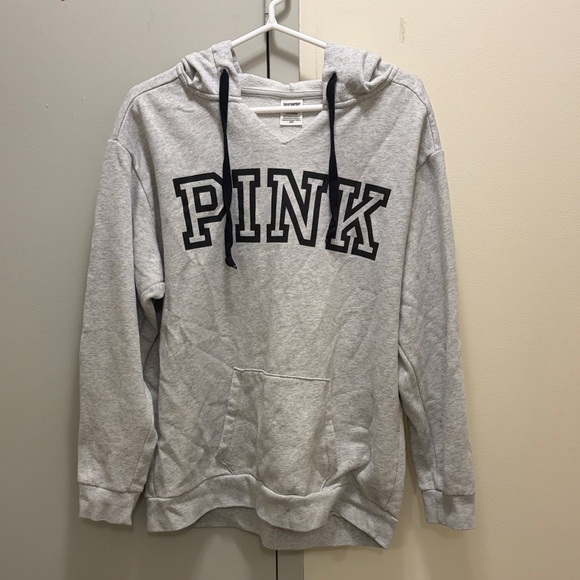 PINK Victoria's Secret Light Gray Hoodie - Picture 3 of 6